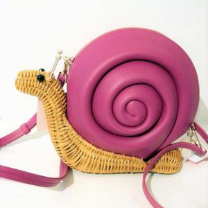 Kate Spade Snail Pink/Multi Wicker CrossBody Bag
